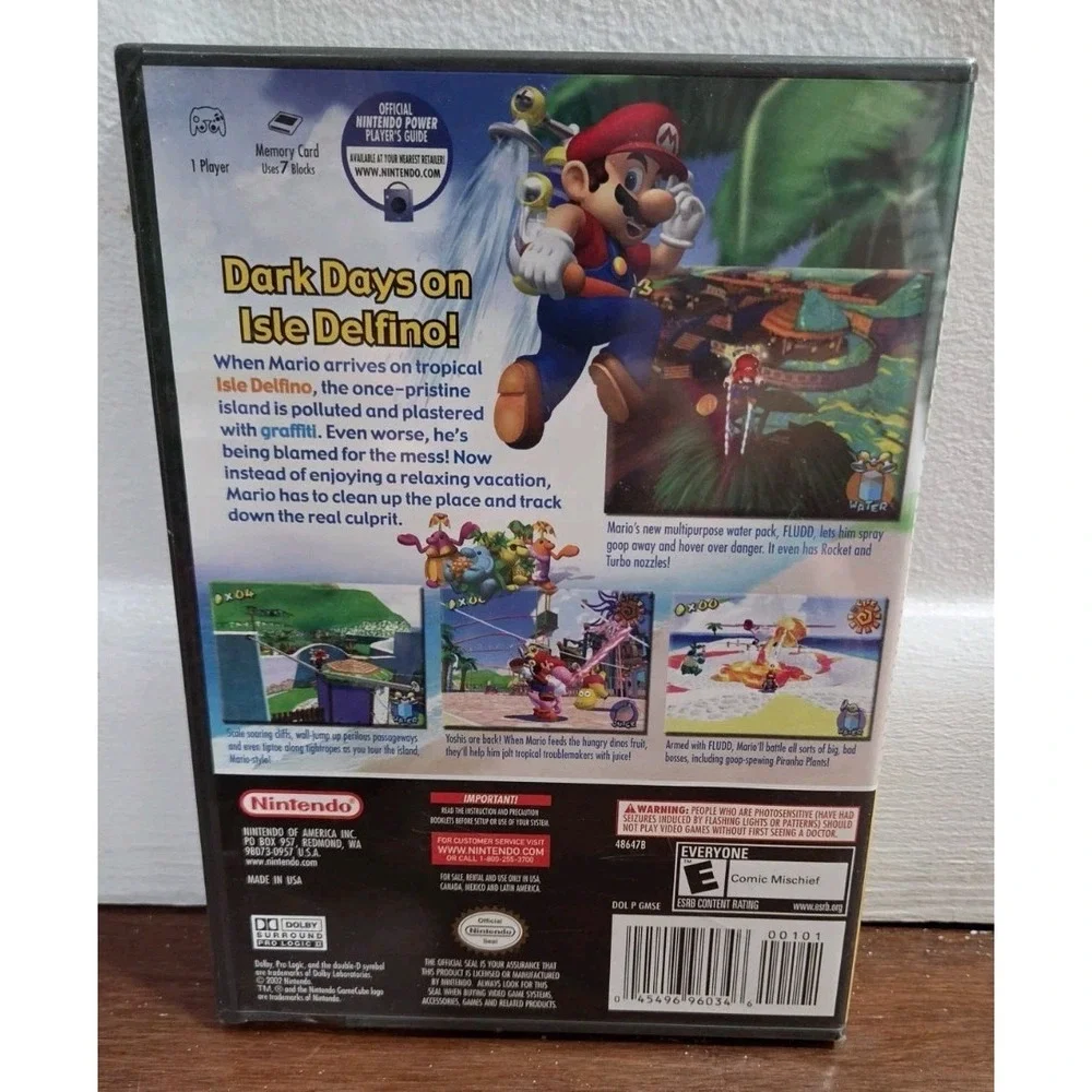 Super Mario Sunshine Nintendo GameCube - Sealed, Black Label 2002